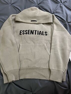 ESSENTIALS Men's Knit Hoodie Large Pistachio